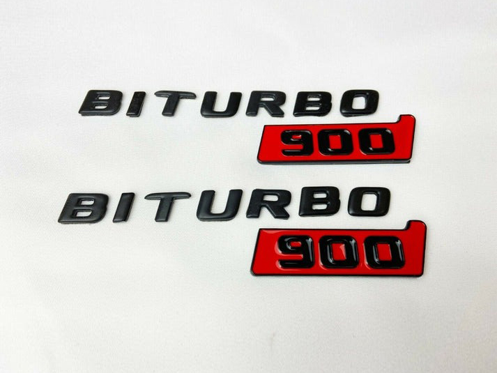 Mercedes Brabus S E C G GT Biturbo 900 Metal Emblem Logo Badges Set